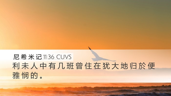 尼 希 米 记 11:36 CUVS Bible Verse Image