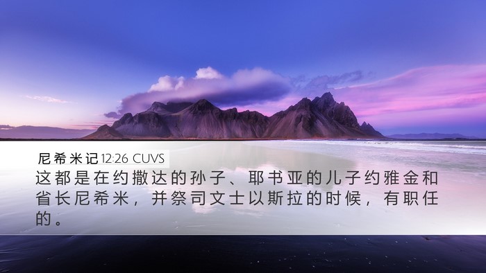 尼 希 米 记 12:26 CUVS Bible Verse Image