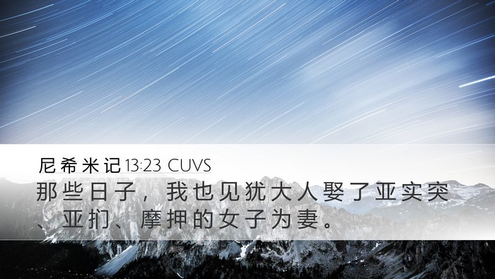 尼 希 米 记 13:23 CUVS Bible Verse Image