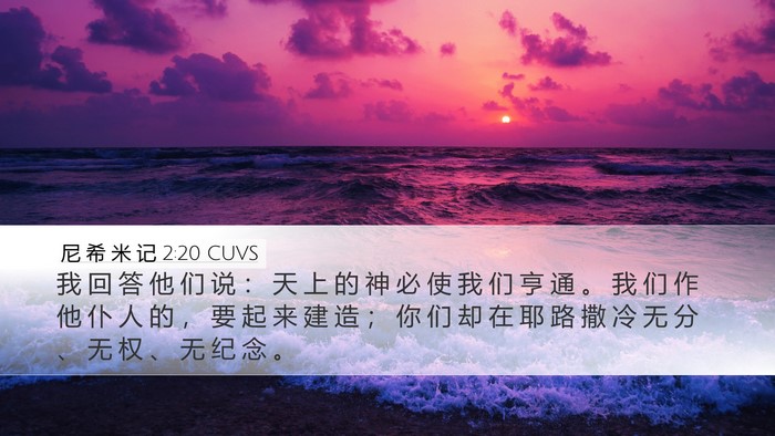 尼 希 米 记 2:20 CUVS Bible Verse Image