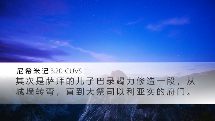 尼 希 米 记 3:20 CUVS Bible Verse Image