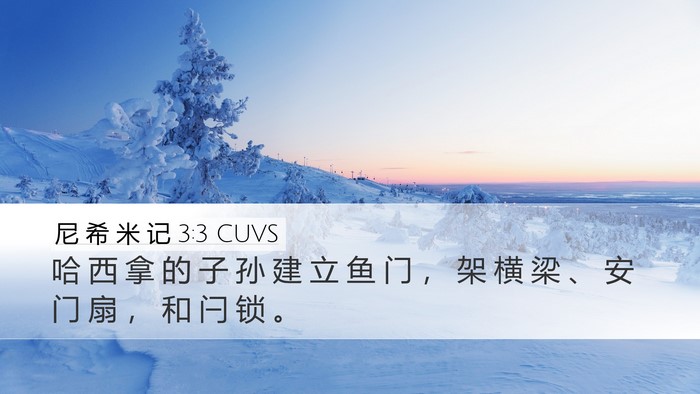 尼 希 米 记 3:3 CUVS Bible Verse Image