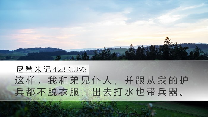 尼 希 米 记 4:23 CUVS Bible Verse Image
