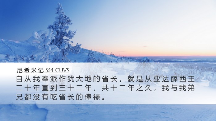 尼 希 米 记 5:14 CUVS Bible Verse Image