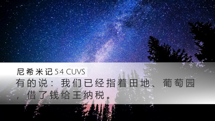 尼 希 米 记 5:4 CUVS Bible Verse Image