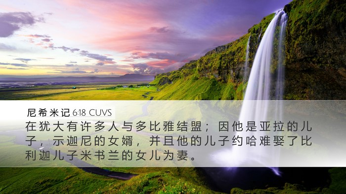 尼 希 米 记 6:18 CUVS Bible Verse Image