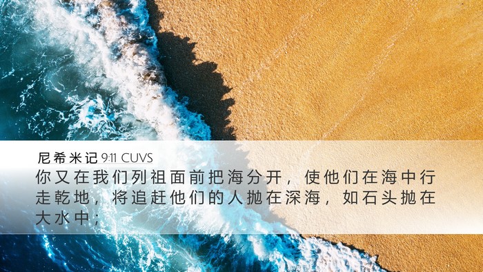 尼 希 米 记 9:11 CUVS Bible Verse Image