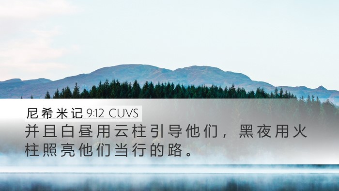 尼 希 米 记 9:12 CUVS Bible Verse Image