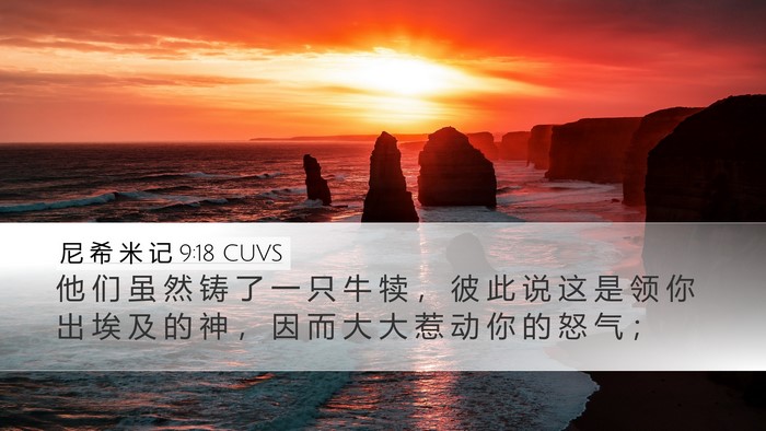 尼 希 米 记 9:18 CUVS Bible Verse Image