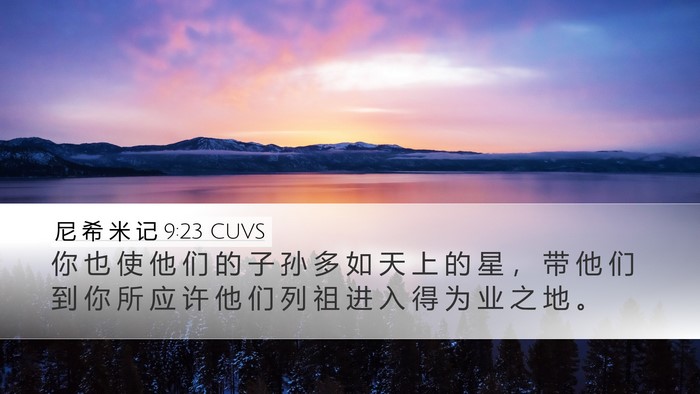 尼 希 米 记 9:23 CUVS Bible Verse Image