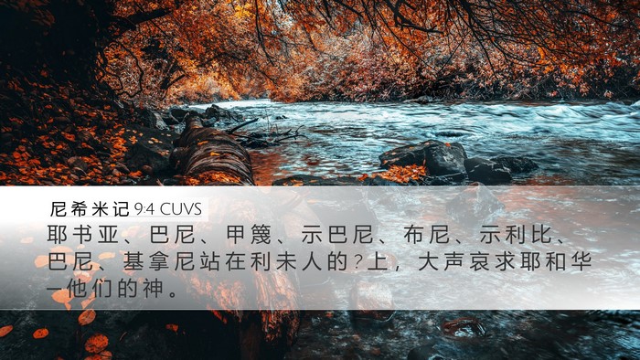 尼 希 米 记 9:4 CUVS Bible Verse Image