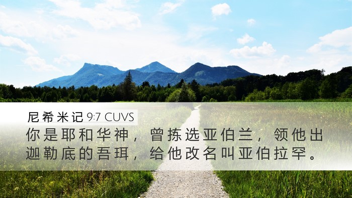 尼 希 米 记 9:7 CUVS Bible Verse Image