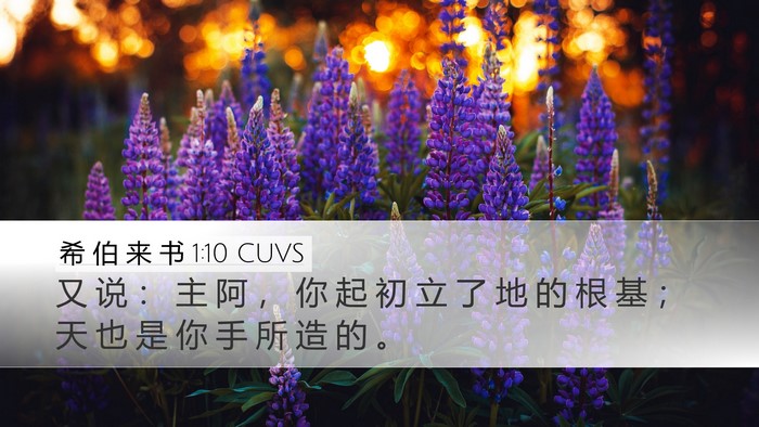 希 伯 来 书 1:10 CUVS Bible Verse Image