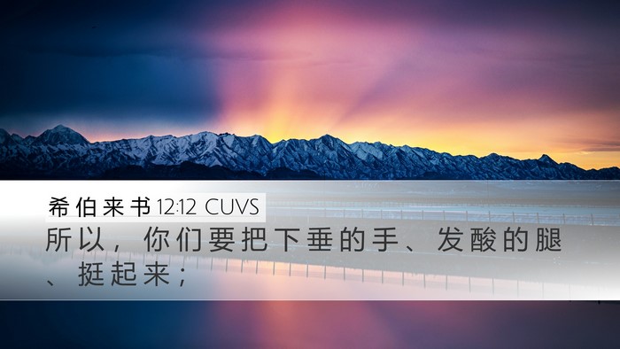 希 伯 来 书 12:12 CUVS Bible Verse Image