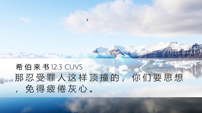 希 伯 来 书 12:3 CUVS Bible Verse Image
