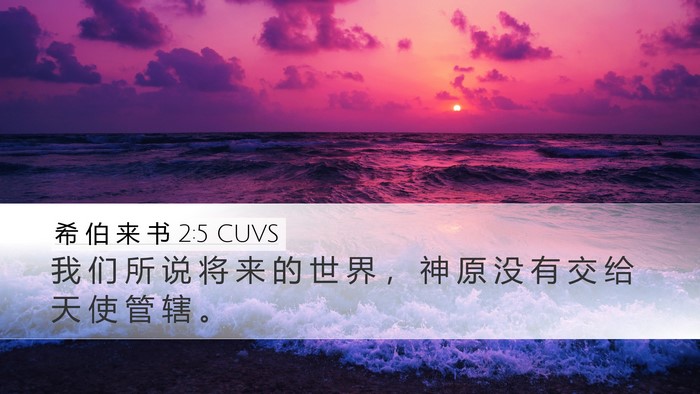 希 伯 来 书 2:5 CUVS Bible Verse Image