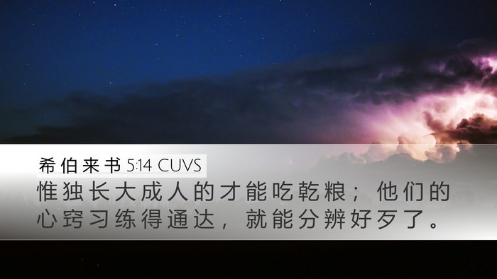 希 伯 来 书 5:14 CUVS Bible Verse Image