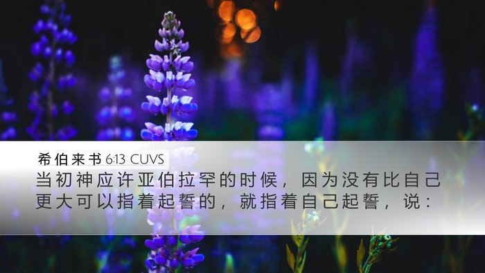 希 伯 来 书 6:13 CUVS Bible Verse Image