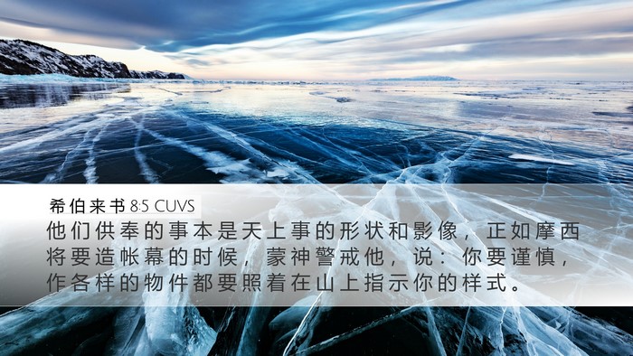 希 伯 来 书 8:5 CUVS Bible Verse Image