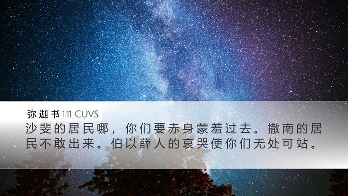 弥 迦 书 1:11 CUVS Bible Verse Image
