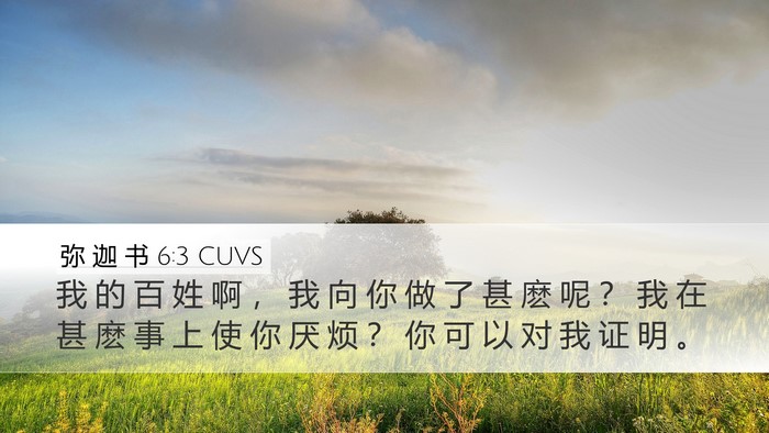 弥 迦 书 6:3 CUVS Bible Verse Image