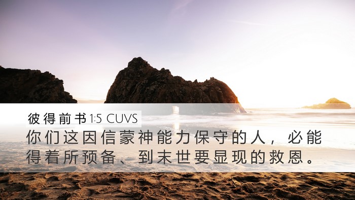 彼 得 前 书 1:5 CUVS Bible Verse Image
