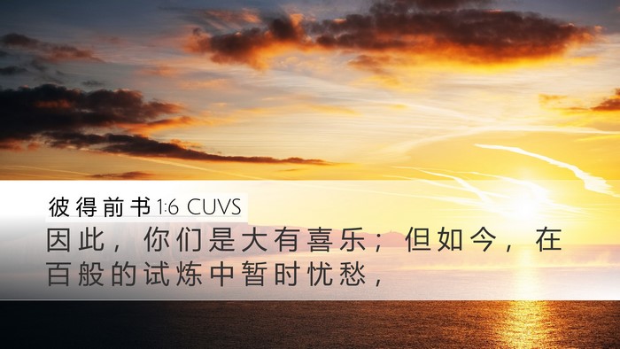 彼 得 前 书 1:6 CUVS Bible Verse Image