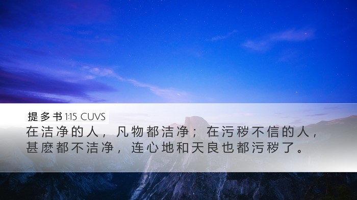 提 多 书 1:15 CUVS Bible Verse Image