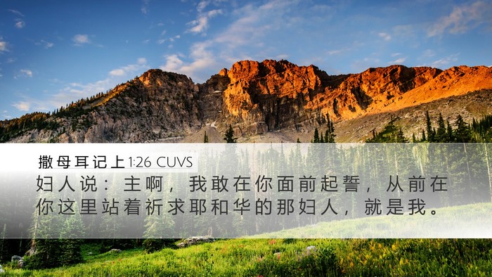 撒 母 耳 记 上 1:26 CUVS Bible Verse Image