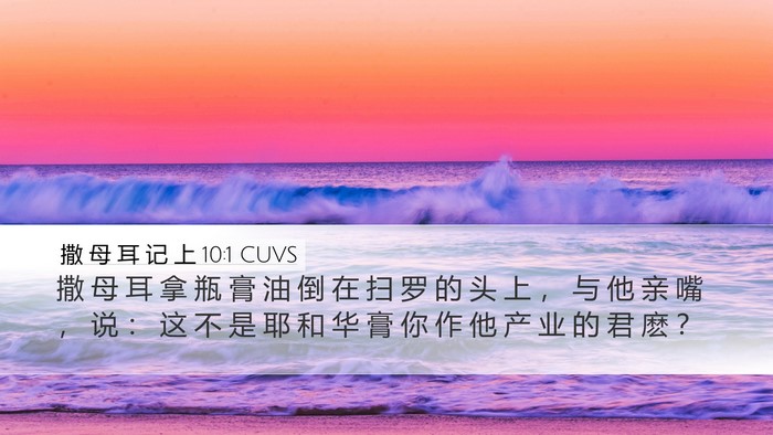 撒 母 耳 记 上 10:1 CUVS Bible Verse Image