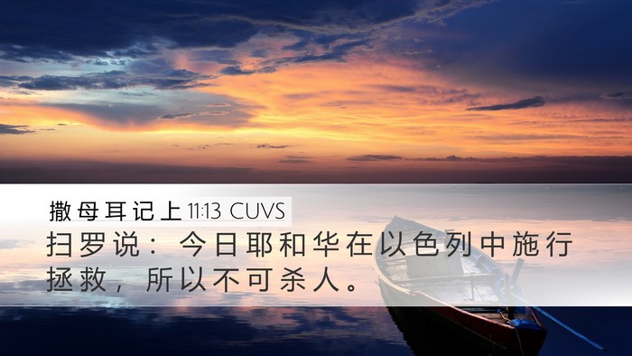 撒 母 耳 记 上 11:13 CUVS Bible Verse Image