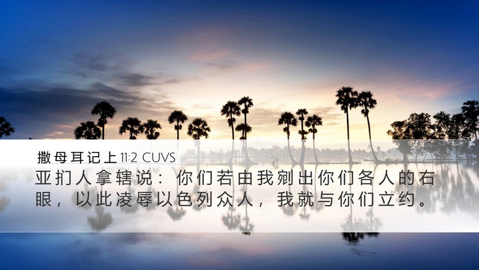 撒 母 耳 记 上 11:2 CUVS Bible Verse Image