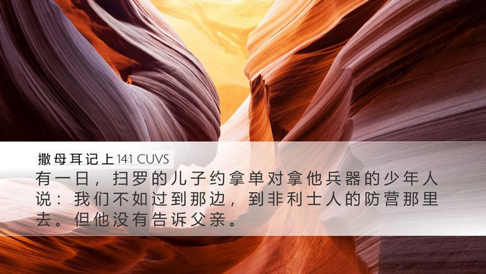 撒 母 耳 记 上 14:1 CUVS Bible Verse Image