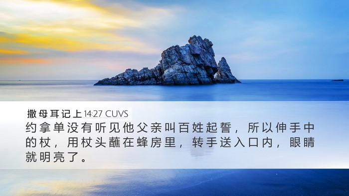 撒 母 耳 记 上 14:27 CUVS Bible Verse Image