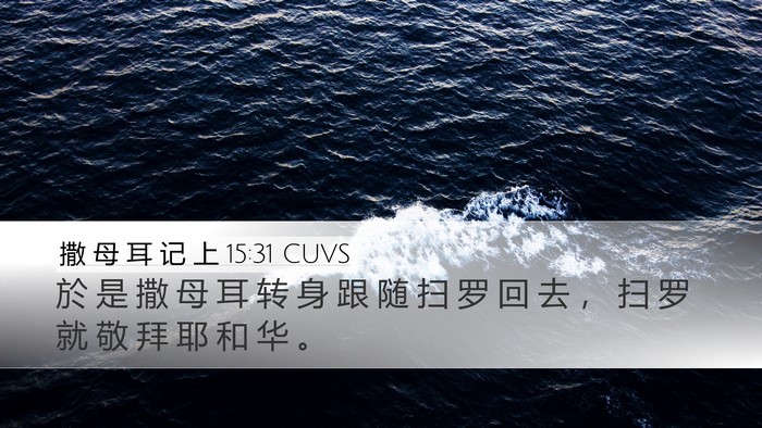 撒 母 耳 记 上 15:31 CUVS Bible Verse Image