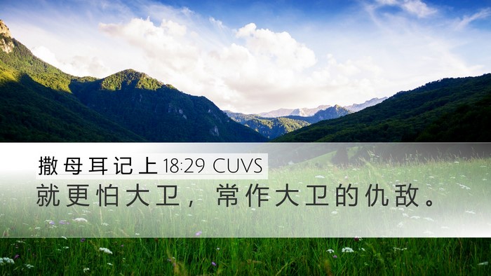 撒 母 耳 记 上 18:29 CUVS Bible Verse Image