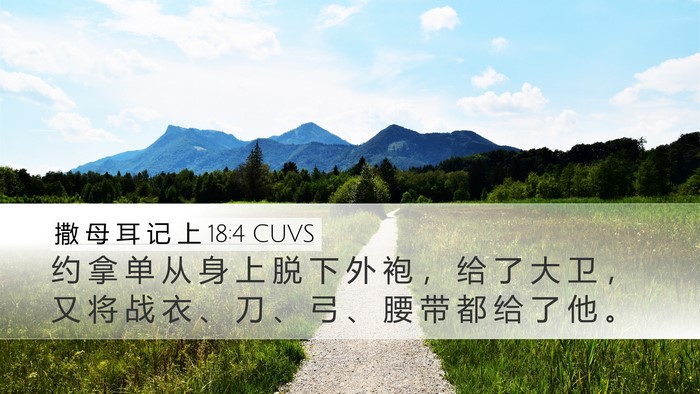 撒 母 耳 记 上 18:4 CUVS Bible Verse Image