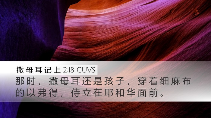 撒 母 耳 记 上 2:18 CUVS Bible Verse Image
