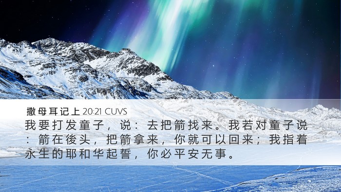 撒 母 耳 记 上 20:21 CUVS Desktop Wallpaper - 我 要 打 发 童 子 ， 说 ： 去 把 箭 - Desktop Bible Verse Wallpaper