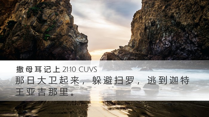 撒 母 耳 记 上 21:10 CUVS Bible Verse Image