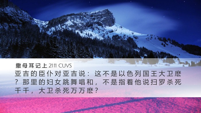 撒 母 耳 记 上 21:11 CUVS Bible Verse Image