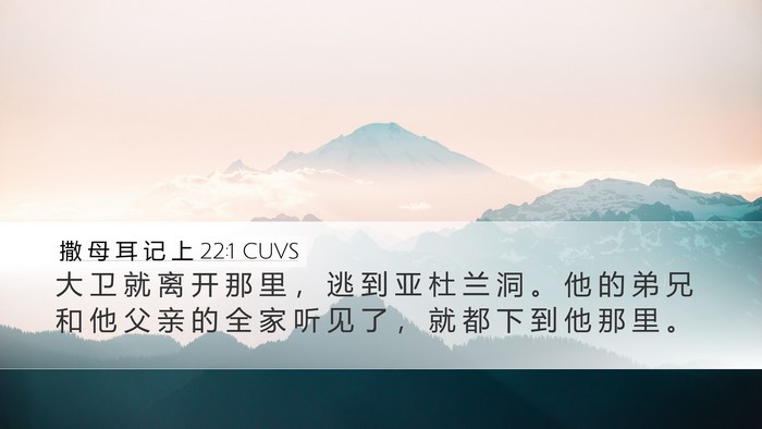 撒 母 耳 记 上 22:1 CUVS Bible Verse Image