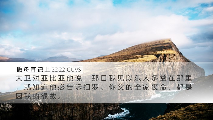 撒 母 耳 记 上 22:22 CUVS Bible Verse Image