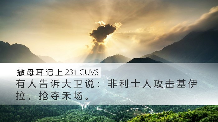 撒 母 耳 记 上 23:1 CUVS Bible Verse Image