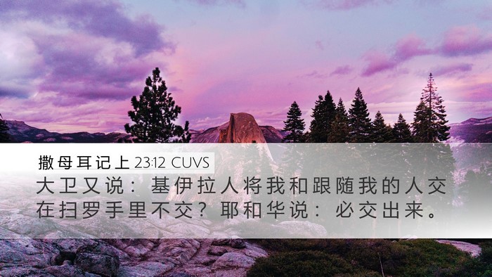 撒 母 耳 记 上 23:12 CUVS Bible Verse Image