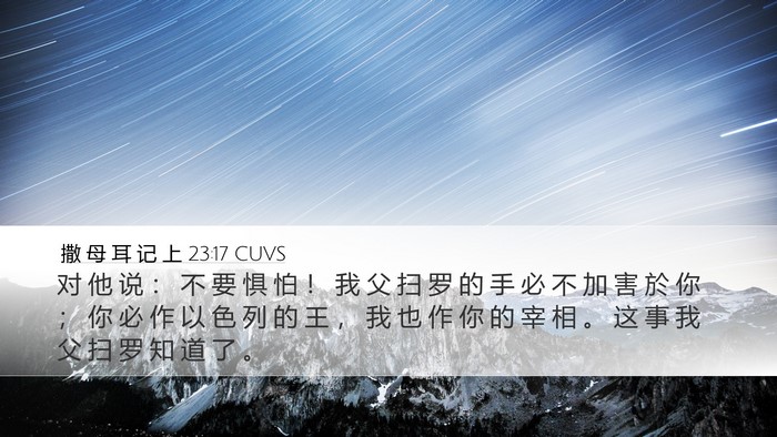 撒 母 耳 记 上 23:17 CUVS Bible Verse Image