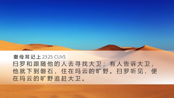撒 母 耳 记 上 23:25 CUVS Bible Verse Image
