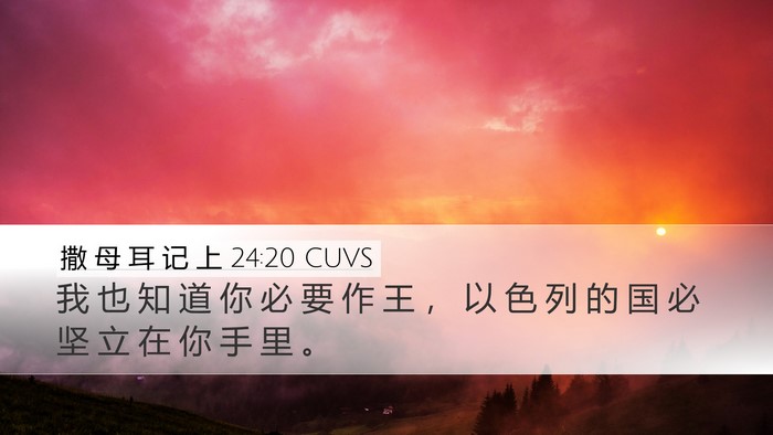 撒 母 耳 记 上 24:20 CUVS Bible Verse Image