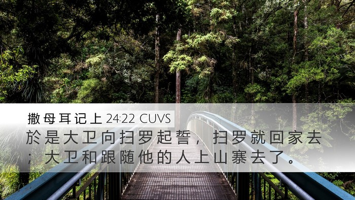 撒 母 耳 记 上 24:22 CUVS Bible Verse Image