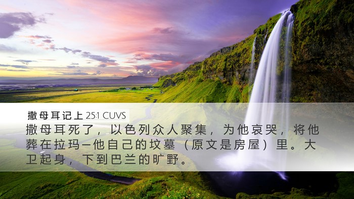 撒 母 耳 记 上 25:1 CUVS Bible Verse Image
